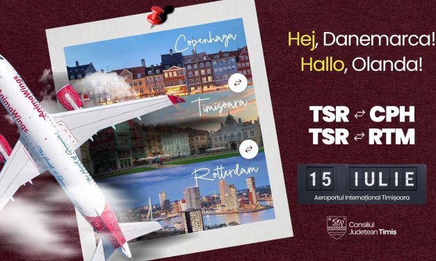 Az Animawings légitársaság közvetlen járatokat indít Temesvárról Koppenhágába (Dánia) és Rotterdamba (Hollandia)